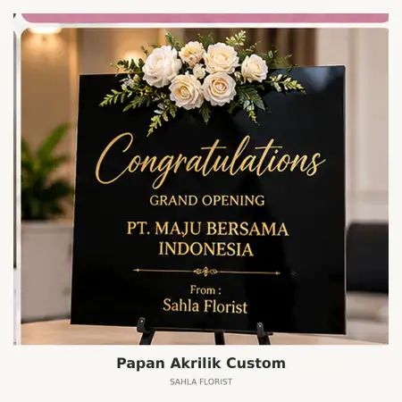 Papan Bunga Akrilik Rscm